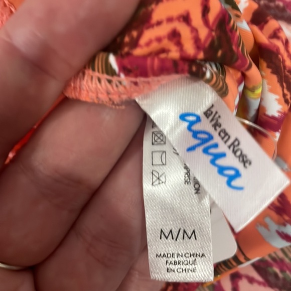 NWT medium La vie en rose Aqua tankini top - Picture 4 of 5